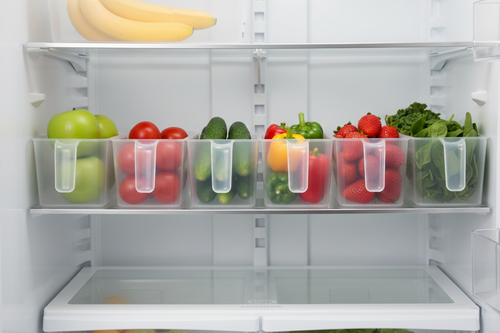 5 Adet - Şeffaf Buzdolabı İçi Düzenleyici Saklama Kutusu – Kulplu, Meyve Sebze Organizeri